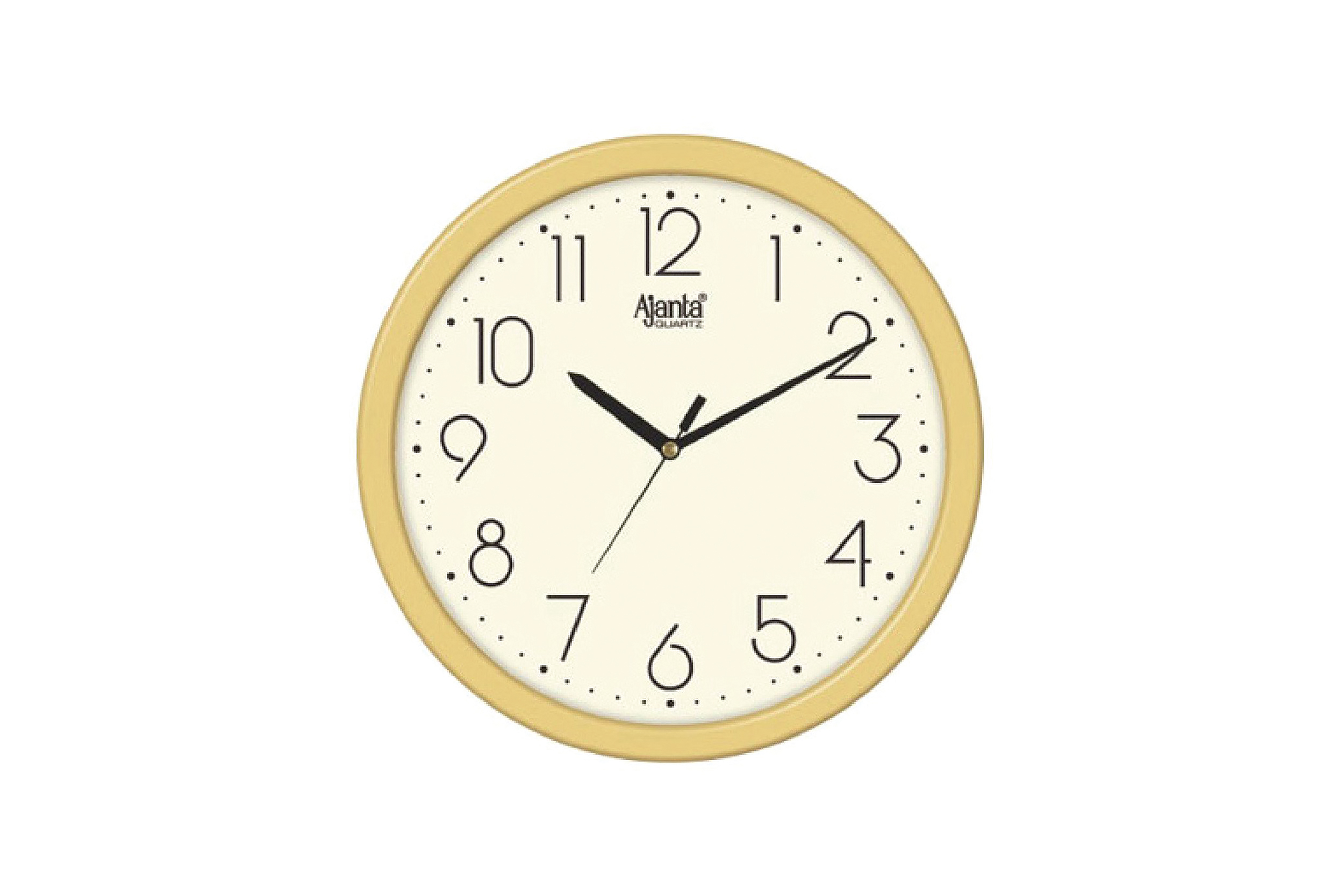 Ajanta Quartz Golden Ring Plastic Wall Clock-497 
