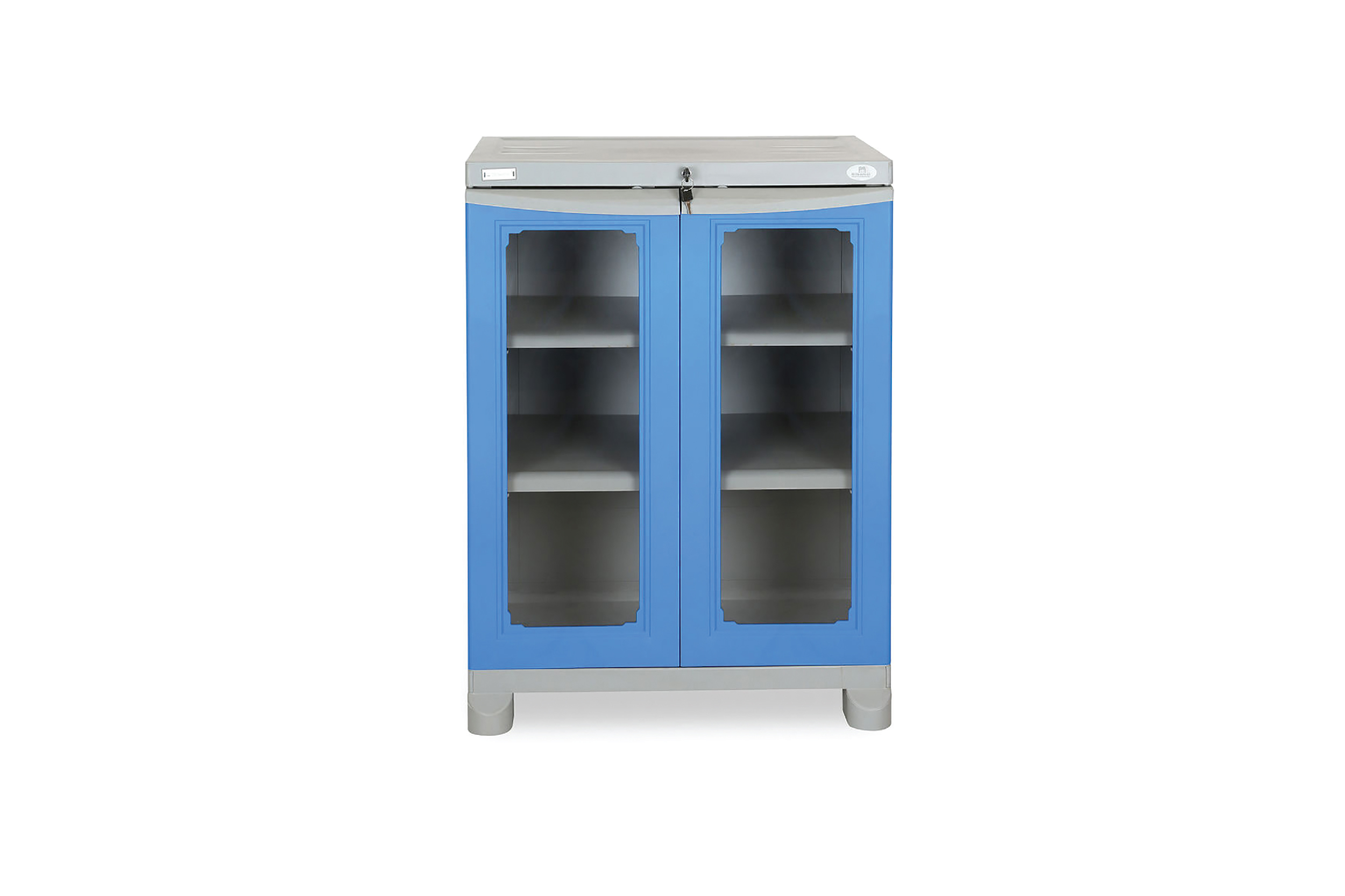 Nilkamal Freedom Small Cabinet - Deep Blue and Grey
